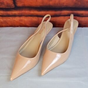 💩 Jenn Ardor Beige Slingback Heels